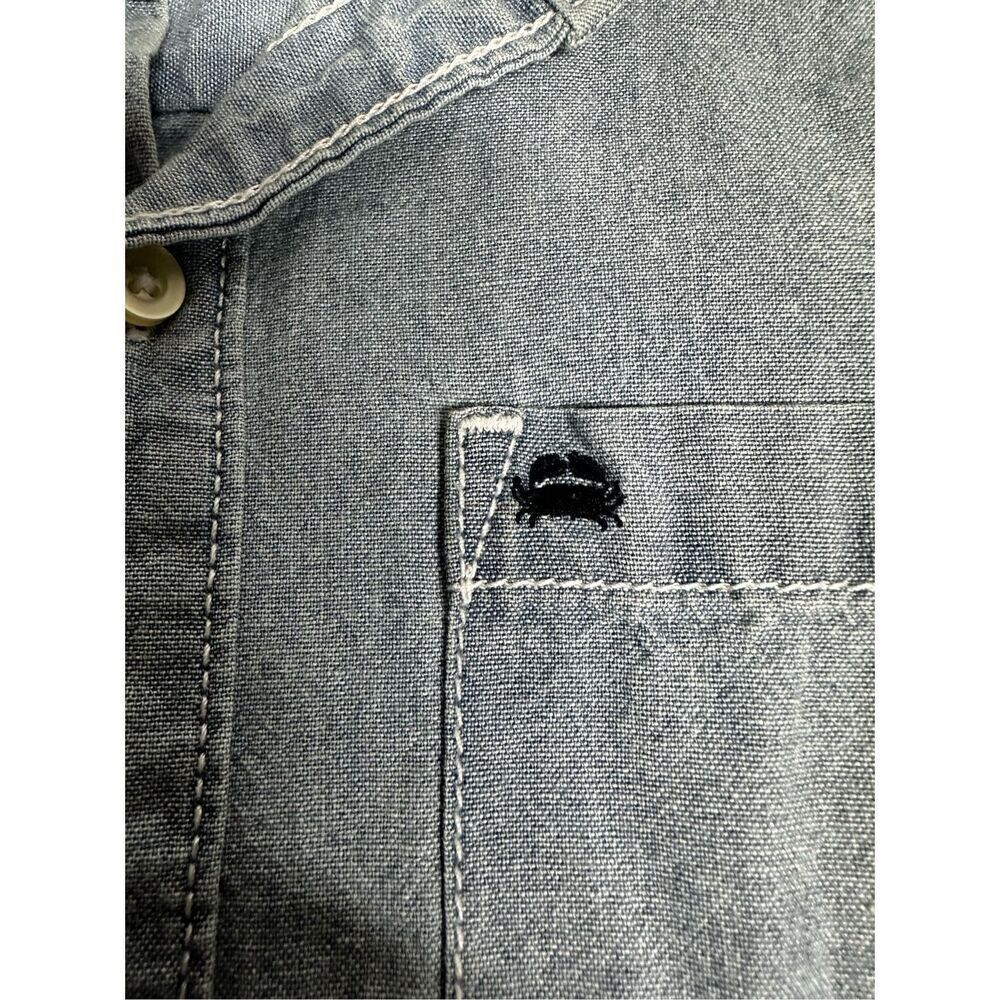 Carter's Boys'  Chambray Short Sleeve Woven Button Down Shirt Top 5T Cotton - Picture 5 of 8